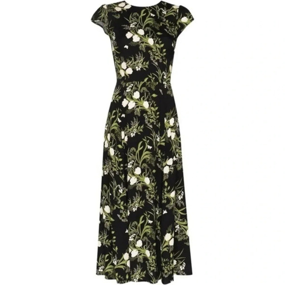 Reformation Gavin Midi in Anastasia Dress Size 0 B1602 - Picture 1 of 7